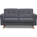 Huonekalukeidas-mallisto Bravo 2-istuttava sohva, kangasverhoiltu Oma T.harmaa