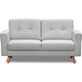 Huonekalukeidas-mallisto Bravo 2-istuttava sohva, kangasverhoiltu Oma V.harmaa